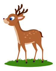 Deer cartoon vector illustration