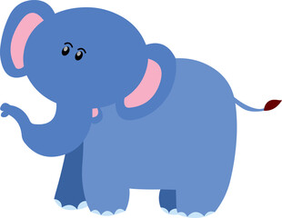 Elephant  African animal cartoon illustration