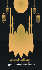 luxury posters for Ramadan, and can be used for holiday greetings, banners, flyers, and also websites.