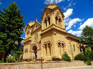 Fototapeta premium North America, United States, New Mexico,Santa Fe, Cathedral Basilica of St. Francis of Assisi