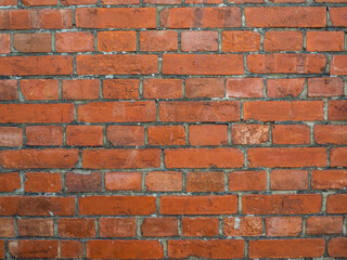 old red brick wall vintage background