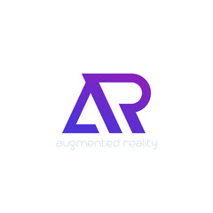 AR logo, vector monogram design