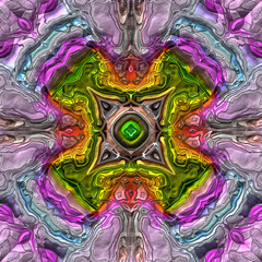 3d effect - abstract colorful metallic surface pattern 