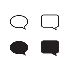 Speech bubble icon, isolated. Flat design.