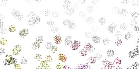 Light gray vector natural layout with flowers.