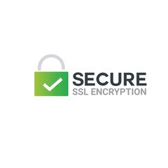 Secure Ssl Encryption Logo, Secure Connection Icon Vector Illustration, Ssl Certificate Icon, Secure SSL Encryption Vector Illustration
