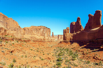 Picturesque sandstone cliffs