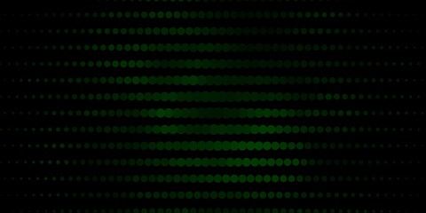 Dark Green vector backdrop with circles.
