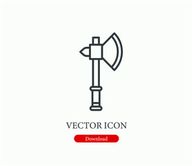 Axe vector icon.  Editable stroke. Linear style sign for use on web design and mobile apps, logo. Symbol illustration. Pixel vector graphics - Vector