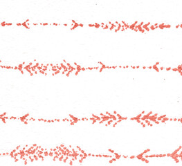 Obraz premium Floral Boho Fabric. Pastel Art Paper Brush Print.