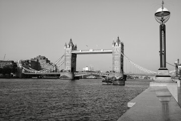 Panoramic view of the Tower Bridge in London United Kingdom