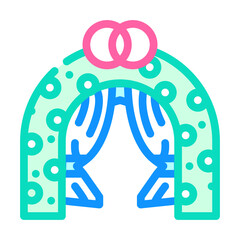 wedding event color icon vector. wedding event sign. isolated symbol illustration