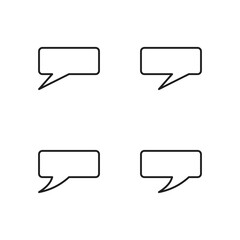 Set of talk bubble icon vector illustration