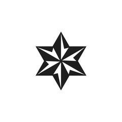 Fototapeta premium Star icon flat vector illustration