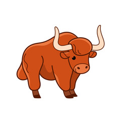 Cartoon yak, cute character for children. Vector illustration in cartoon style for abc book, poster, postcard. Animal alphabet - letter Y.