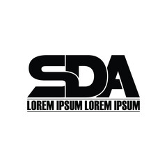 SDA letter monogram logo design vector