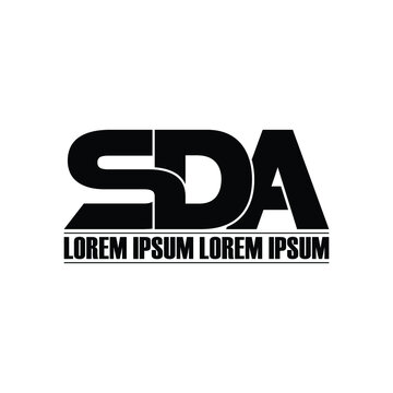 SDA letter monogram logo design vector