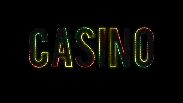 Casino banner motion graphics animation revealer motion poster, banner text. Available in 4K FullHD and HD video render footage