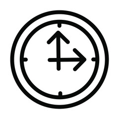 Project management and development vector icon, on white background