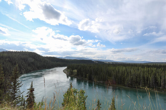 View On Yukon Kuskokwim Delta River Near Wolf Creek Campground, Yukon, Canada