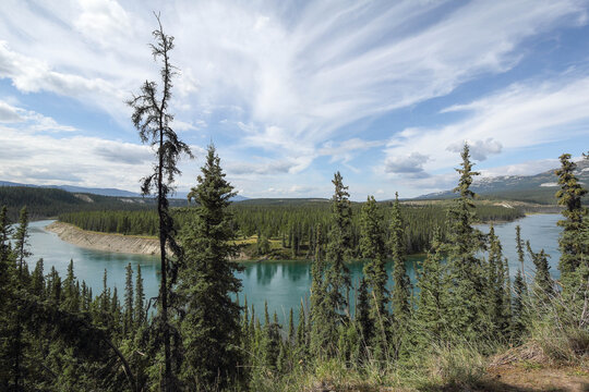 View On Yukon Kuskokwim Delta River Near Wolf Creek Campground, Yukon, Canada