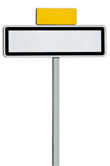 Panneau de signalisation routière, fond blanc 