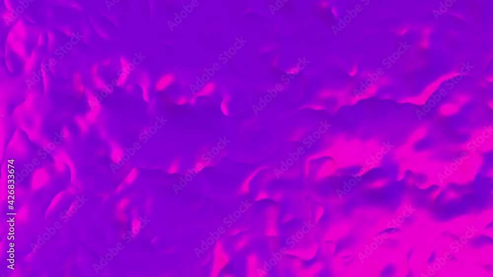 Poster 3d rendering simulation of pink fiolet liquid. abstract video background.