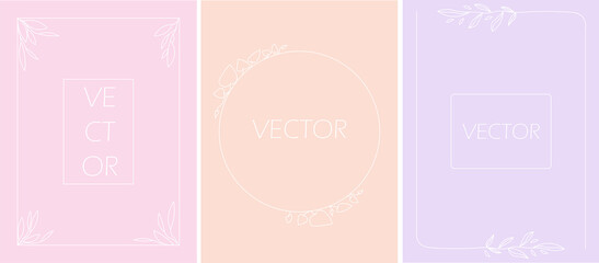 Hand-drawn design with flowers, cute doodle elements, great for cards, invitations, banners, wallpapers - vector design