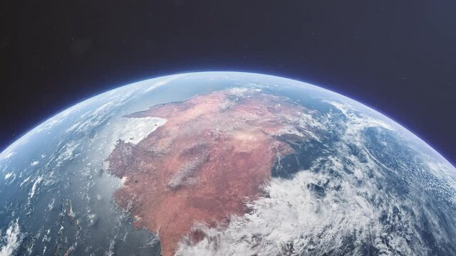 Australia or the Australian continent Planet Earth from space animation 