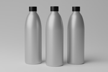 3D Illustration. Blank Bottle Mockup