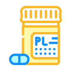 placebo pills color icon vector. placebo pills sign. isolated symbol illustration