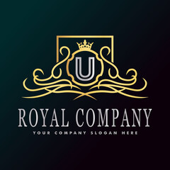 Golden luxury logo design