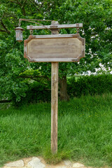 wooden sign