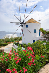 Summer windmill villa on Antiparos island in the Cyclades, Greece.