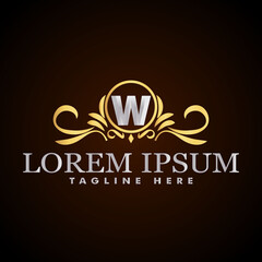 Golden luxury logo design