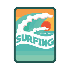 surfing sea patch
