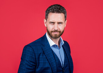 good looking man in fashionable business wear, charisma