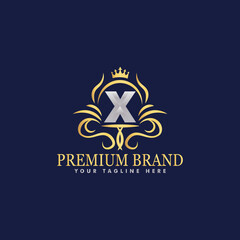 Golden luxury logo design