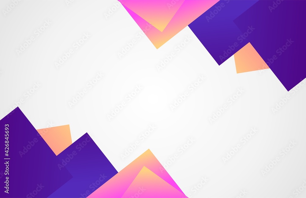 Poster trendy gradient geometry square abstract modern design background