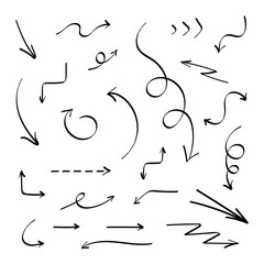 Arrows collection set. Vector black elements 