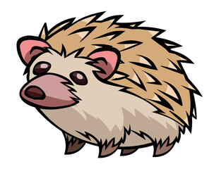 Porcupine cartoon illustration vector
