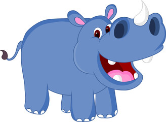 Rhino cartoon animal illustration