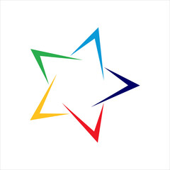 Abstract Star icon logo design template vector