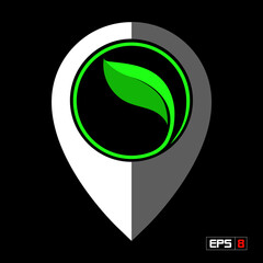 Map pointer - vector icon, flat design.
