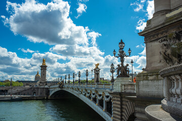 Fototapeta na wymiar pont alexandre iii bridge Paris