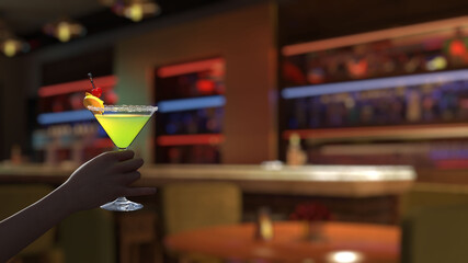 カクテル ラウンジ バー Glasses Cocktail Night Lounge Bar