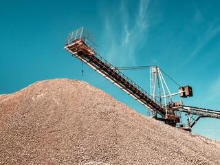 A plant for the production of crushed stone, gravel and sand.