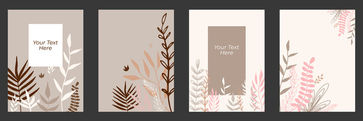 Invitation, menu, table number card design. Floral wedding templates. Good for birthday, bridal and baby shower.