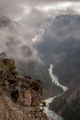 Fog and Steam Mix Over Yellowstone River
