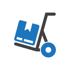 Delivery hand truck icon